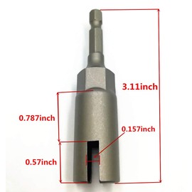 Deep Power Wing Nut Driver,Wing Nut Drill Bit Socket Tool 1/4" Hex Shank for Panel Nuts Screws Eye C Hook Bolt 4PCS