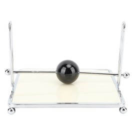 Napkin Holder for Table Square Napkin Dispenser with Center Ball Bar for Kitchen Restaurant Farmhouse Outdoor Dinner Decor Milky White