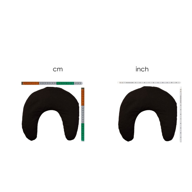 Cherry Stone Neck Pillow, 30 x 33 cm, Black, Cherry