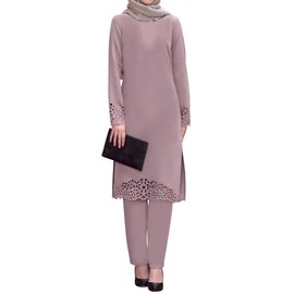 Modern Turkish Burqa Floral Dresses Women Maxi Muslim Kimono Arabic Muslim Women Clothing Abaya Ramadan Dress Eid New Years Church Dubai Prayer Clothes For Muslim Women Light Pink L