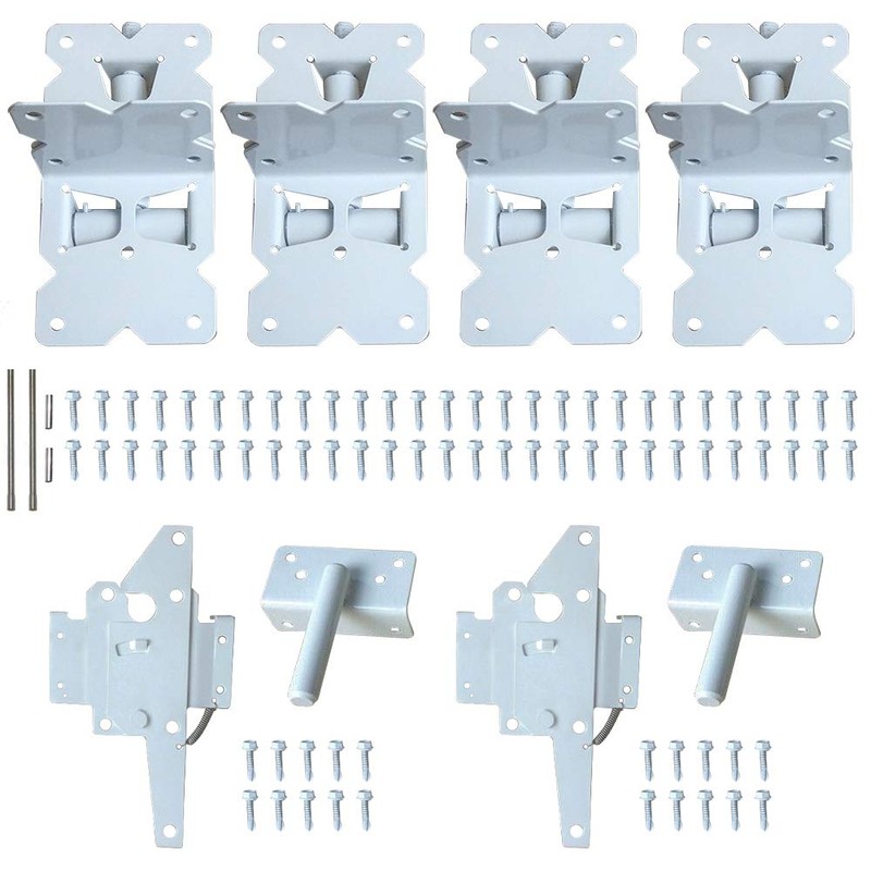 ZEKOO Stainless Steel Gate Hardware Kit, Self Closing Gate Hinges