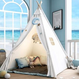 Kids Teepee Play Tent with Carry Case - Foldable Indoor & Outdoor Playhouse for Toddlers Perfect Gift for Girls & Boys toddler baby