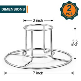 P&P CHEF Beer Can Chicken Holder Grill Rack, Stainless Steel Chicken Holder Stand, For BBQ Grilling/Home Oven Baking, Vertical Design & Thick Wire, Heavy Duty & Dishwasher Safe, 2PCS
