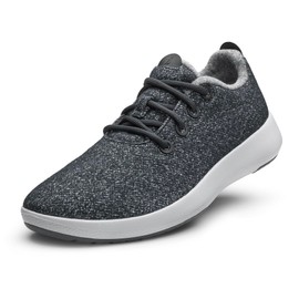 Allbirds Women’s Wool Runner Mizzles Water-Repellent Breathable Casual Walking Sneakers Made with Eco-Friendly Merino Wool - Dark Grey (Light Grey Sole) - 9 Medium