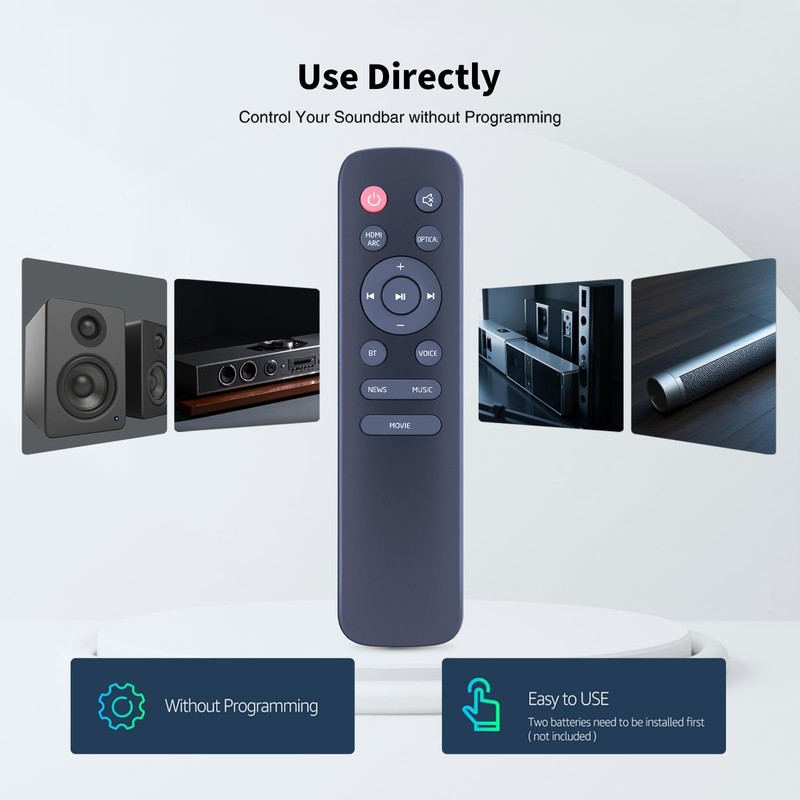 Replacement Remote Control for JBL Cinema SB120/SB140/SB170 - Compatible with