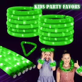 ERGDUTNK Green 36PCS Light Up Pop Fidget Tubes Party Favors-Glow in The Dark Party Supplies for Kids and Adults, Perfect for Festivals, Birthday Parties, Raves, Concerts, and Camping Decorations