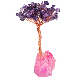 Nupuyai Edelstein Baum Dekoration Geldbaum Baum des Lebens Glücksbaum Kristallbaum für Feng Shui Wohnzimmer Deko