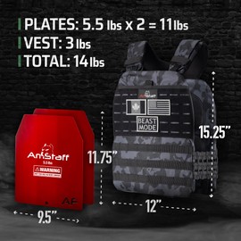 AmStaff Fitness Weighted Vest - Adjustable Weight Vests for Men & Women - Versatile Wearable Weighted Vest for Fitness Workouts, Strength and Endurance Training, Running