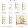 50" 55" 60" White Wood Bunk Bed Ladder, Lofted/Dorm/RV Bed