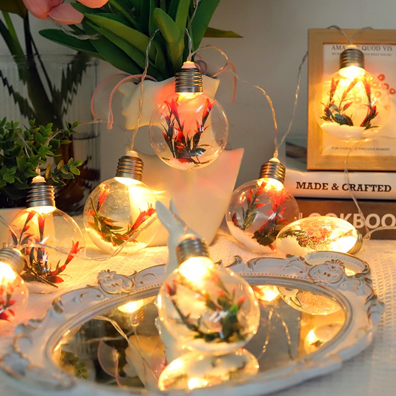 Simulation Flower Lights String Lights Scene Arrangement Bulb Horn Flower