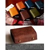IrideScent PUEBLO Men's Bi-fold Wallet, Box-shaped Coin Purse, Italian Leather,