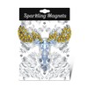 Puzzled Ma Moose Refrigerator Sparkling Magnets with Crystals, 5, Yellow,
