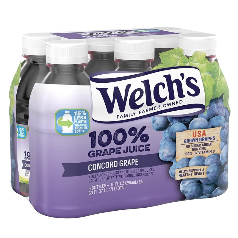 Welch's 100% Grape Juice, 6-10 oz. Cans (Pack of 4)