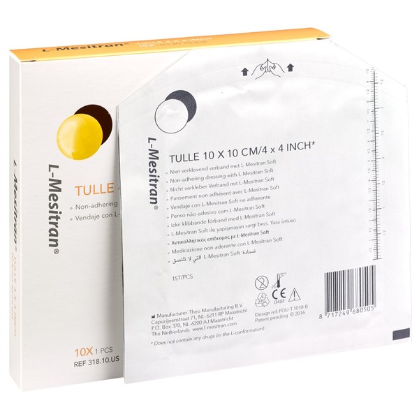 L-Mesitran Tulle Dressing with 40% Medical Grade Honey Flexible Fabric