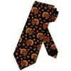 Three Rooker Fall Leaves Necktie Mens Thanksgiving Tie Turkey Neckties