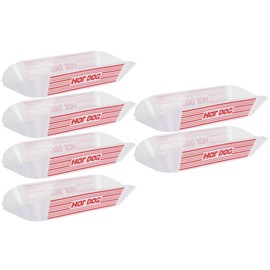 Black Duck Brand Classic Hot Dog Holder Tray, 6 Pack, BPA Free Plastic, Reusable Plate Dish for Party, BBQ or Picnic