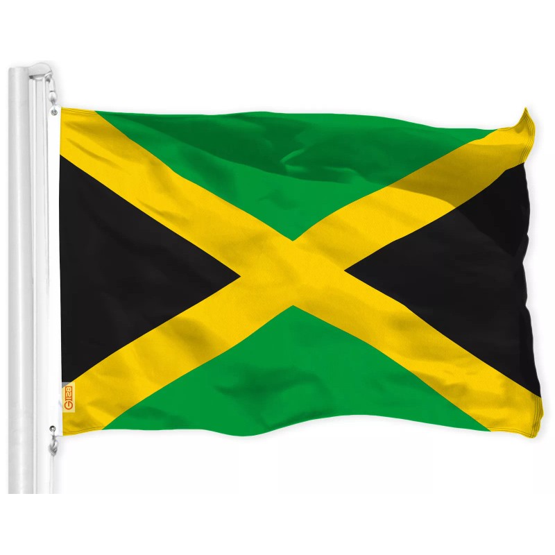 G128 Combo Pack: American USA Flag 3x5 Ft & Jamaica