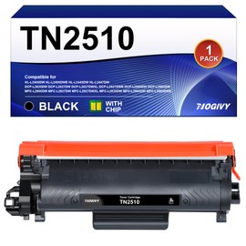 NOGIVY TN2510 TN-2510 Toner with Chip Compatible with Brother TN2510XL TN 2510 TN-2510 Toner for Brother MFC-L2860DWE MFC-L2835DW MFC-L2827DW HL-L2400DWE MFC-L2800DW HL-L2447DW (Black, Pack of 1) )