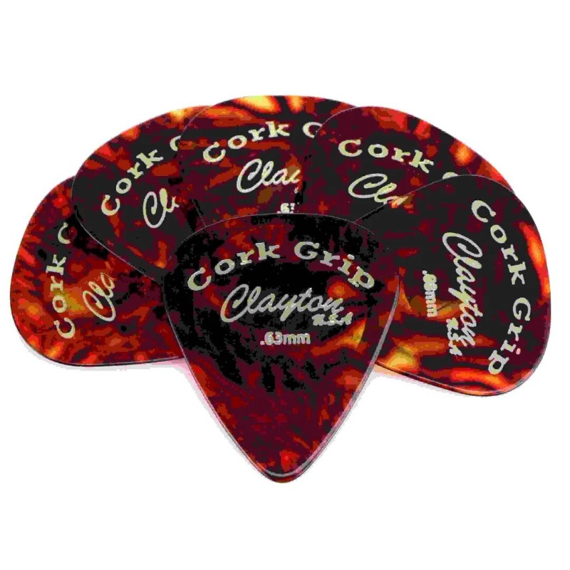 Clayton Cork Grip Standard Guitar Pick 3 Pack .63 mm