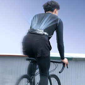 Wearable Waist Fan, 5000mAh Rechargeable Waist Fan, 3 Speeds Adjustable Ice Compress Powerful Belt Fan, Wide Angle Vent, for Travel Outdoor Sports Hiking Fishing (Dark Gray)