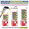 Gumball Machine Lock and Key - Top Lid Lock &