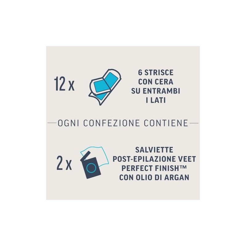 Veet Expert Strisce Depilatorie Viso, Ceretta per Pelli Sensibili con