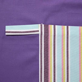 HOMESCAPES - Pure Cotton Unisex Apron with Pocket - Plain Purple 80 x 85 cm - Fully Coordinated Washable Kitchen Linen