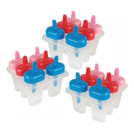 Boris 3 Moldes De Plástico Para Paleta De Hielo 6 Cavidades