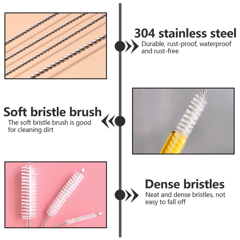 TORMEN Straw Brush, Baby Bottle Brush, Long Tube Brush, Extra