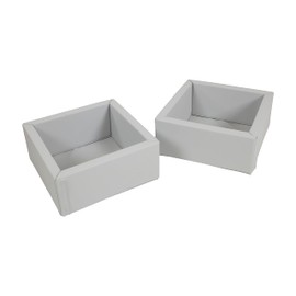 ECR4Kids SoftZone Play Patch Toy Bins, Beginner Playset, Light Grey, 2-Pack