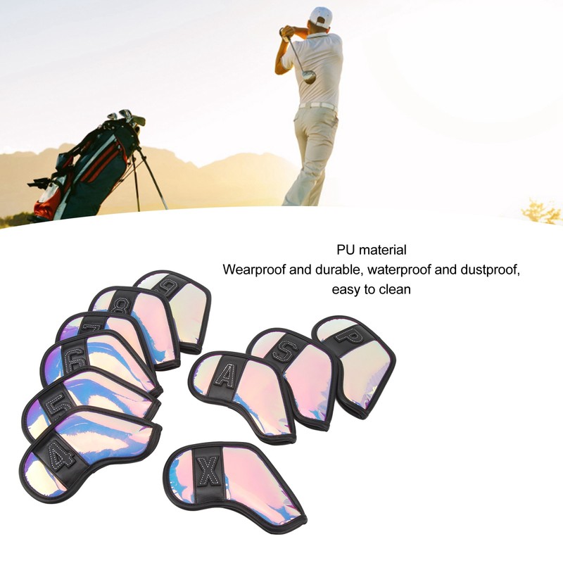 10 PCS Golf Club Head Covers PU Fabric Surface Stylish