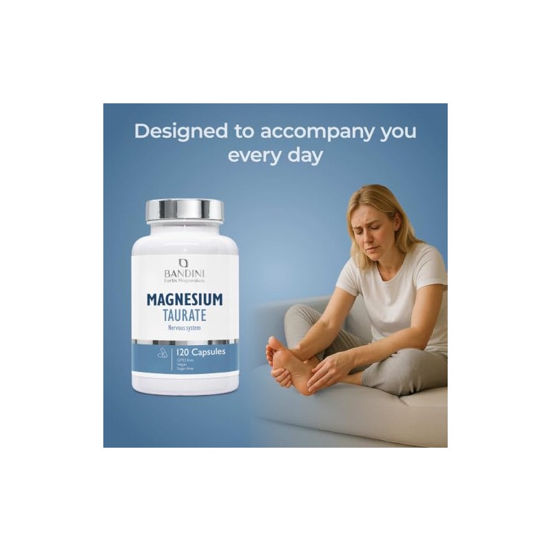 Bandini® Magnesium Taurate 2.000mg per Day | 120 Capsules High
