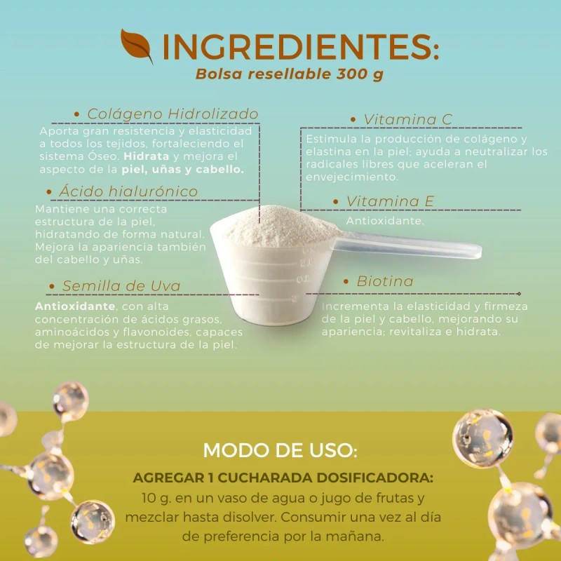 Colágeno Hidrolizado Puro 100% Peptipus® Biosuple De 300g Sin sabor