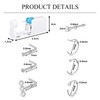 AceFun Pack of 9 Nose Piercing Gun Kit, Silver Gold