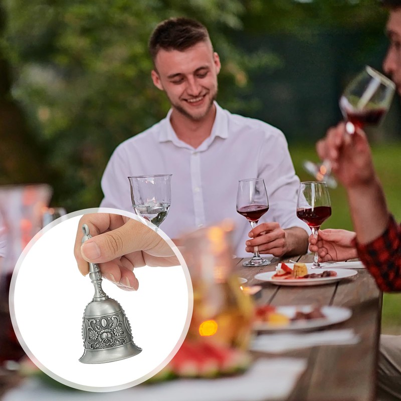 sourcing map Loud Hand Bell, 2.09 Inch Wedding Dinner Service