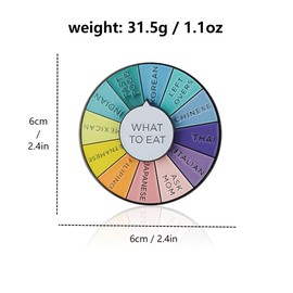 What To Eat Enamel Pins - Cute Color Wheel Mood Pin - Rotatable Lucky Creative Daisy Pin - Aesthetic Pin Gifts for Kids Teens Women and Men