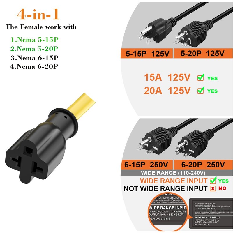 Heavy Duty SJTW 12AWG Outdoor Waterproof Extension Switch Cord, in-Line