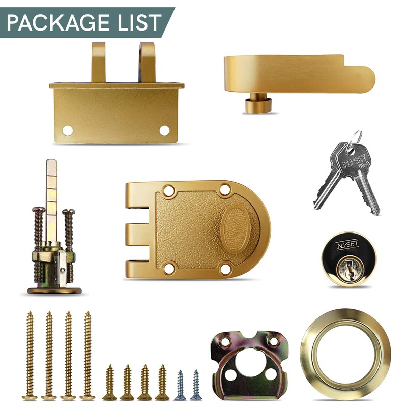 NU-SET 2120-3 Jimmy Proof Style Inter Locking Deadbolt Lock with
