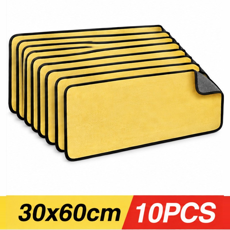 Microfiber Cleaning Towels for Car Care – Thickened Absorbent Yellow