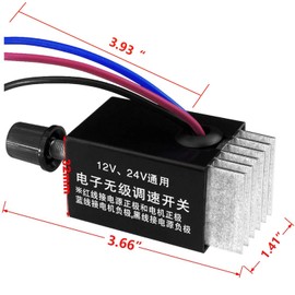 DC Motor Speed Controller Universal DC 12V 24V 10A Electronic Stepless Speed Regulator Switch for Car Truck Fan Heater Control