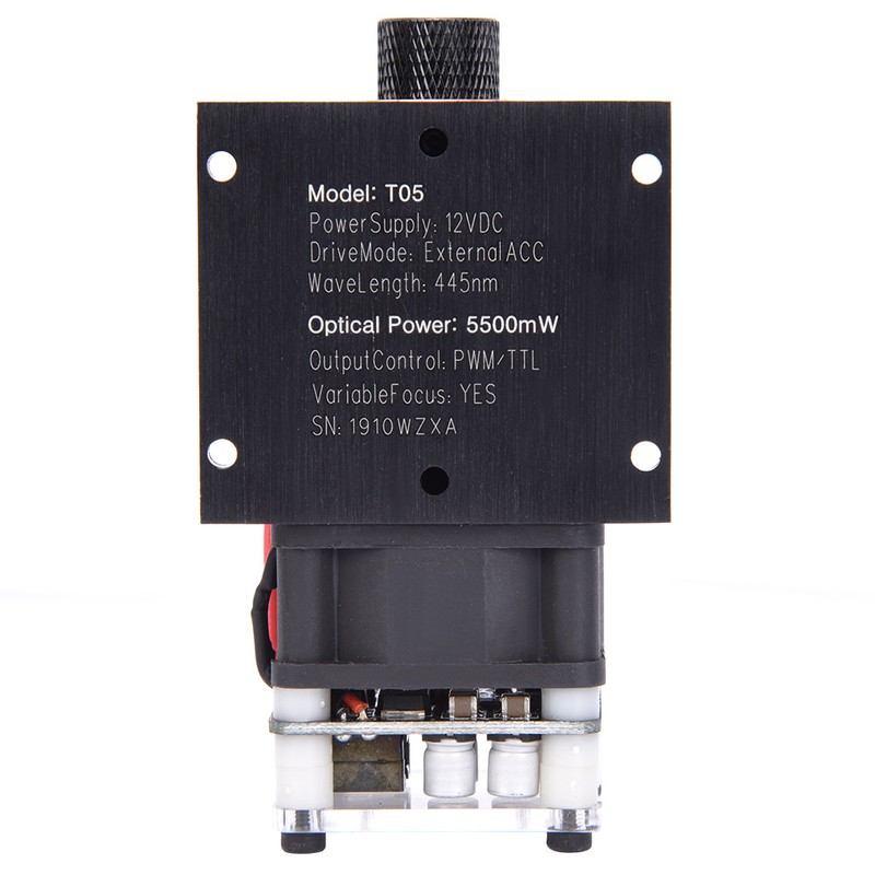 T05 5.5W Blue Laser Module TTl PWM Modulation Power Adapter