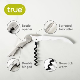 True Fabrications 2228 TF Doubled Hinged Corkscrew, White, Small