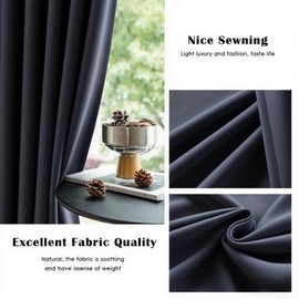 Tiadkh Home Decor Blackout Extra Long Curtains，192" Long Grommet High Ceiling Draps Noise Reducing 2 Story Curtains for Living Bedroom Windows(1Panel，W52xL192)
