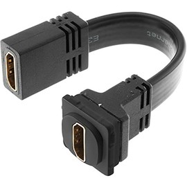 Black 4K Flexible HDMI Female to HDMI Female Insert