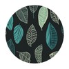 Yeylyn Modern Leaf Round Fitted Tablecloth with Elastic Table Cover