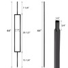 Vilstomes Deck Balusters, 10 Pack Wrought Iron Balusters, 1/2" Deck