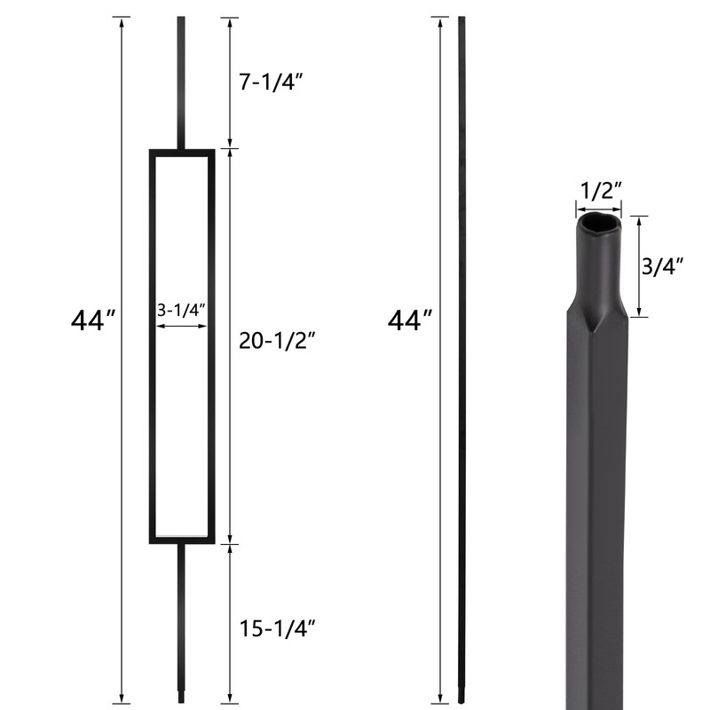 Vilstomes Deck Balusters, 10 Pack Wrought Iron Balusters, 1/2" Deck