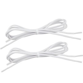 Tylastic 73889 Sammons Preston Shoelace, White, 26" Length, 1/8" Width, Pair, Pack of 2
