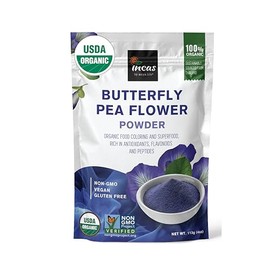 Incas by Asiya Life Polvo de flor de guisante mariposa orgánico INCAS 100  USDA - 113 g  Té matcha azul orgánico  Extracto de Tailandia verificado... 