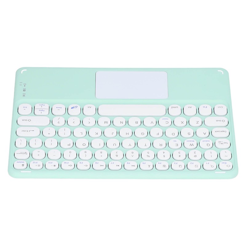 Touch Wireless Keyboard Round Keycaps Ergonomic Design Ultra Thin Smart